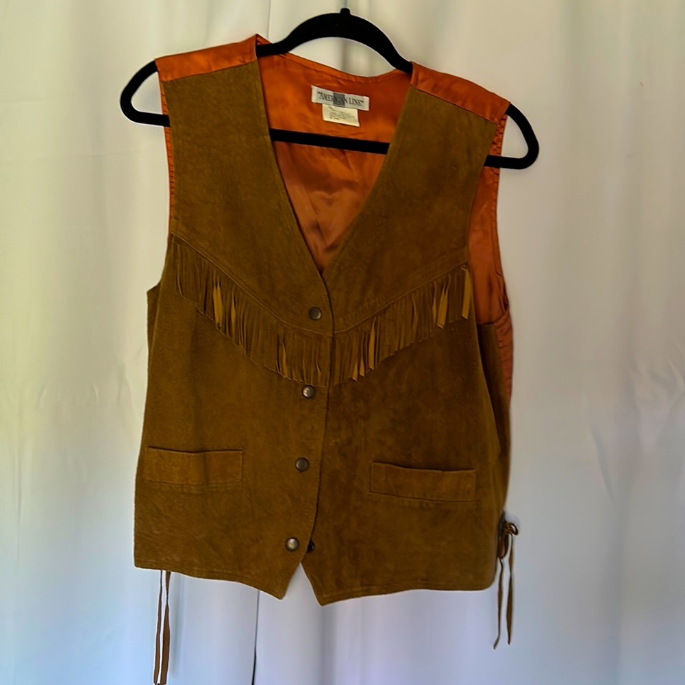 Vintage Suede Leather Fringed Vest